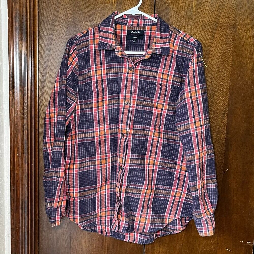 💚 Madewell Flannel Classic Sz L